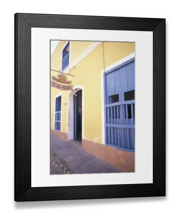 Framed Print : Cuba, Trinidad, colonial village. Colorful street scene Framed Print : Cuba, Trinidad, colonial village. Colorful street scene