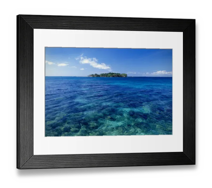 Framed Print : Negril, Jamaica. The island of Booby Cay at the end of Long Bay Beach. Tropical island Framed Print : Negril, Jamaica. The island of Booby Cay at the end of Long Bay Beach. Tropical island