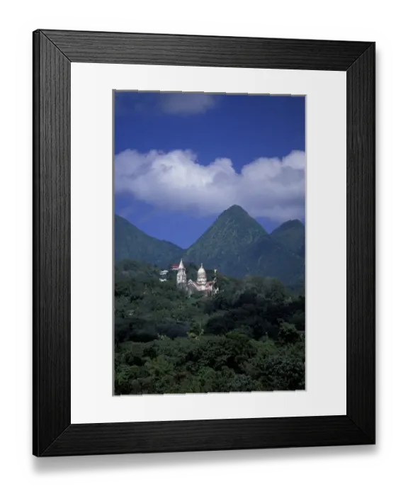 Framed Print : Caribbean, French West Indies, Martinique; Route de la Trace Sacre Coeur de Balata