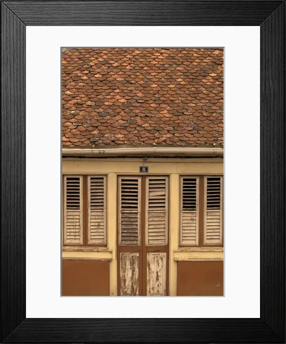 Framed Print : Caribbean, French West Indies, Martinique; Les Trois-Ilets Town colonial architecture Framed Print : Caribbean, French West Indies, Martinique; Les Trois-Ilets Town colonial architecture