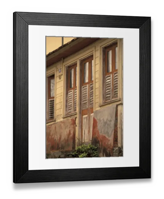 Framed Print : Caribbean, French West Indies, Martinique; Les Trois-Ilets Town colonial architecture