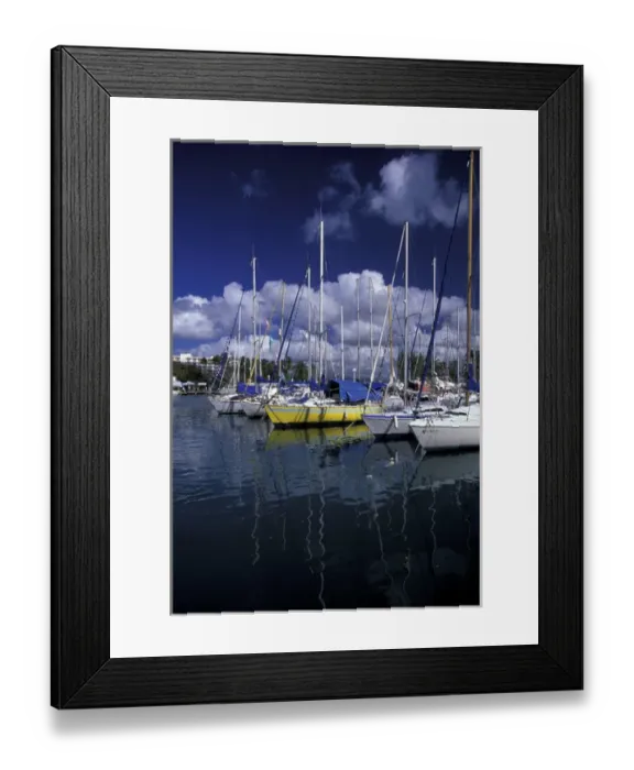 Framed Print : Caribbean, French West Indies, Martinique; Pointe Du Bout Resort marina Framed Print : Caribbean, French West Indies, Martinique; Pointe Du Bout Resort marina