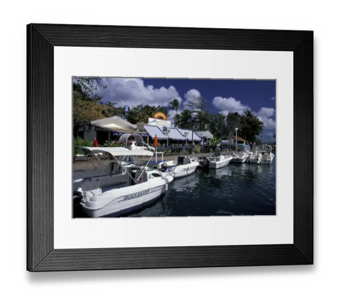 Framed Print : Caribbean, French West Indies, Martinique; Pointe Du Bout Resort marina Framed Print : Caribbean, French West Indies, Martinique; Pointe Du Bout Resort marina