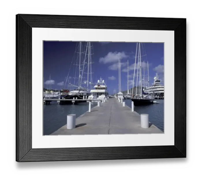 Framed Print : Caribbean, Antigua & Barbuda, Antigua, English Harbour Morning view of yacht harbor Framed Print : Caribbean, Antigua & Barbuda, Antigua, English Harbour Morning view of yacht harbor