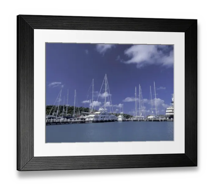 Framed Print : Caribbean, Antigua & Barbuda, Antigua, English Harbour Morning view of yacht harbor Framed Print : Caribbean, Antigua & Barbuda, Antigua, English Harbour Morning view of yacht harbor