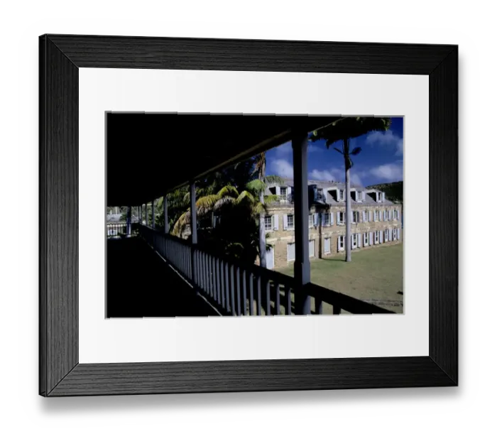 Framed Print : Caribbean, Antigua. Historic Nelsons Dockyard, Copper and lumber store hotel