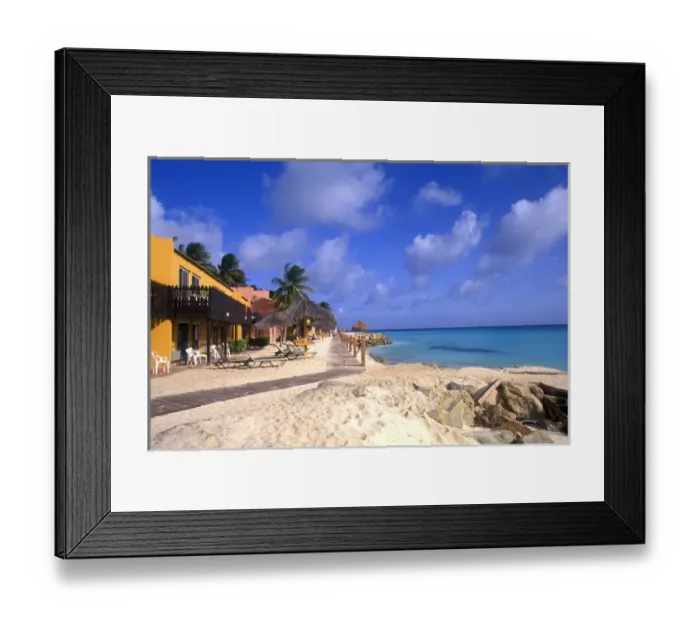 Framed Print : Beach and Ocean view of Divi Tamarian Resort in Aruba Framed Print : Beach and Ocean view of Divi Tamarian Resort in Aruba