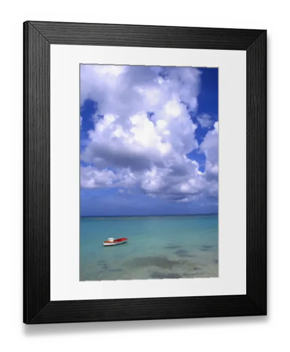 Framed Print : Colorful Fishing Boat in Aruba Framed Print : Colorful Fishing Boat in Aruba