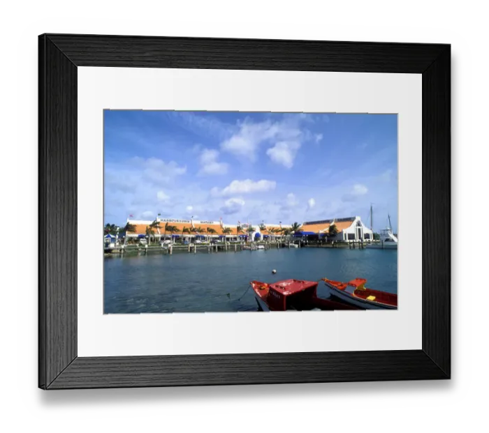 Framed Print : Colorful Fishing Boats at Harbourtown Shopping Center in Oranjestad Aruba Framed Print : Colorful Fishing Boats at Harbourtown Shopping Center in Oranjestad Aruba