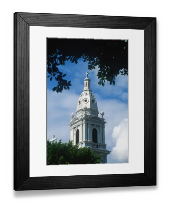 Framed Print : Ponce, historic town center with water fountains Framed Print : Ponce, historic town center with water fountains