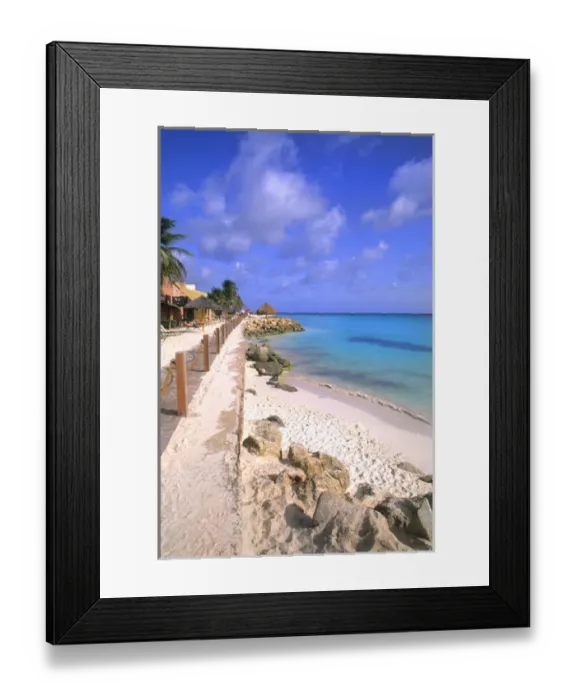 Framed Print : Beach and Rocks of colorful Divi Tamaarian Resort in Aruba Framed Print : Beach and Rocks of colorful Divi Tamaarian Resort in Aruba
