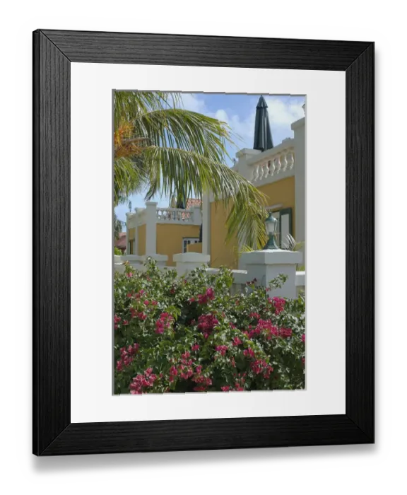 Framed Print : 01. Aruba, Palm Beach, Amsterdam Manor (Editorial Usage Only)