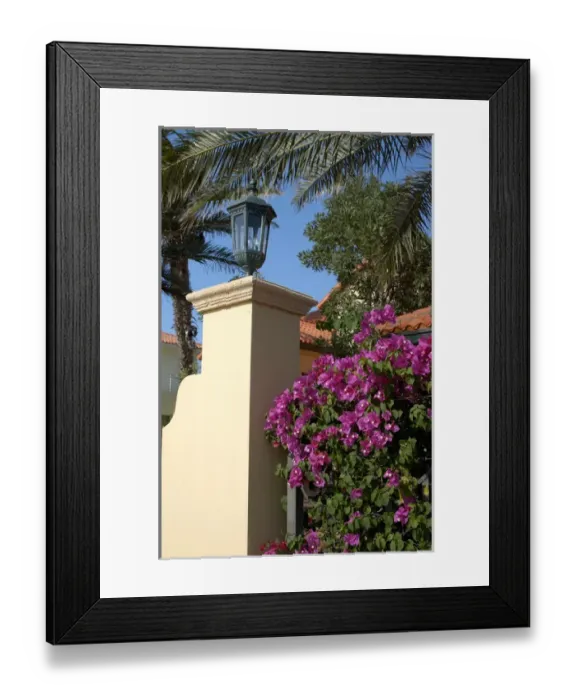 Framed Print : 01. Aruba, lampost at private home Framed Print : 01. Aruba, lampost at private home