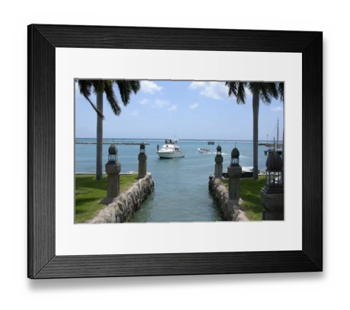 Framed Print : 01. Aruba, boats in Oranjestad harbor (Editorial Usage Only) Framed Print : 01. Aruba, boats in Oranjestad harbor (Editorial Usage Only)