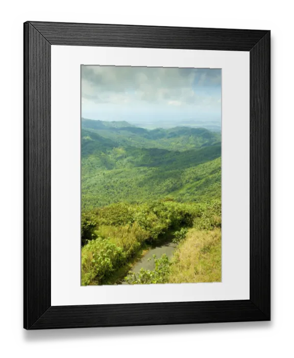 Framed Print : Looking south from the El Yunque peak overlook, El Yunque NF, Puerto Rico Framed Print : Looking south from the El Yunque peak overlook, El Yunque NF, Puerto Rico
