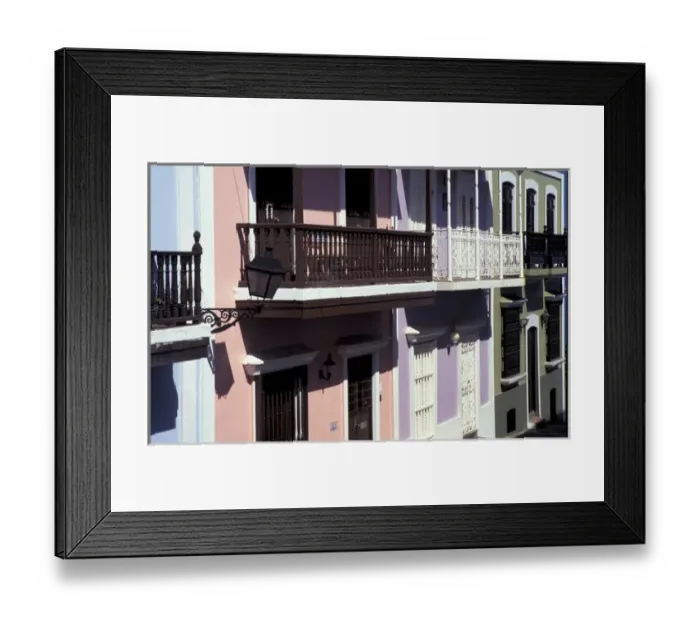 Framed Print : Puerto Rico, San Juan. Old San Juan. San Justo Street