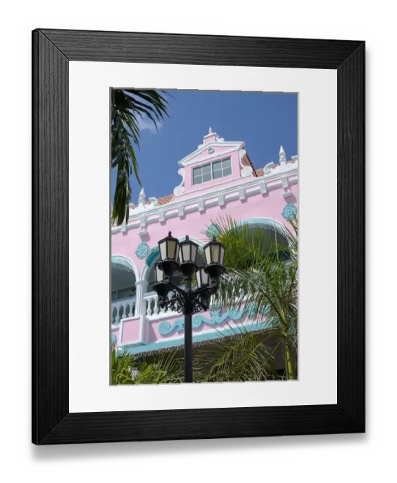 Framed Print : 01. Aruba, Oranjestad stores, dutch architecture Framed Print : 01. Aruba, Oranjestad stores, dutch architecture