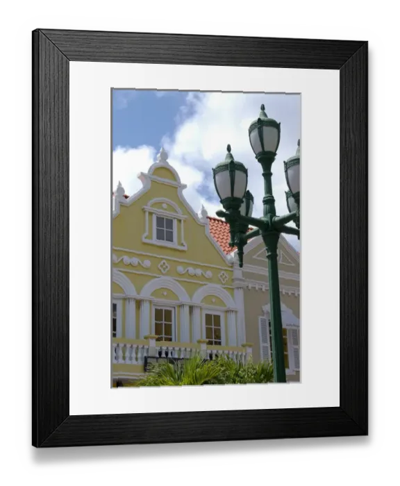 Framed Print : 01. Aruba, Oranjestad stores, dutch architecture (Editorial Usage Only) Framed Print : 01. Aruba, Oranjestad stores, dutch architecture (Editorial Usage Only)