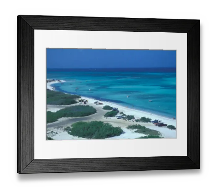 Framed Print : 01. Caribbean, Aruba. Palm Beach