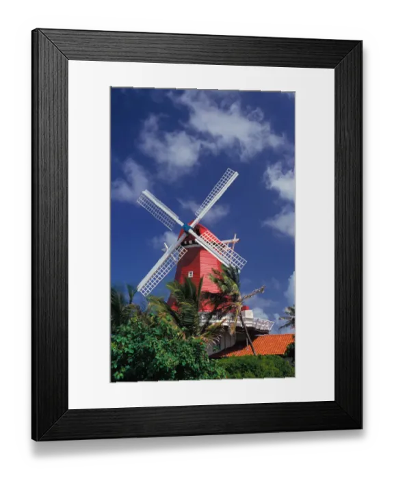 Framed Print : Caribbean, Aruba, Dutch windmill Framed Print : Caribbean, Aruba, Dutch windmill