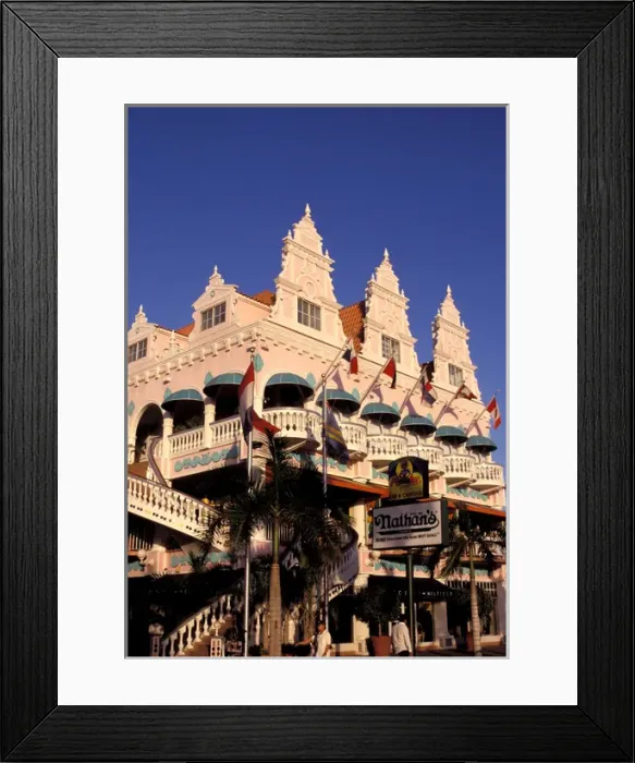 Framed Print : Caribbean, Aruba, Oranjestad. L. G. Smith Boulevard Framed Print : Caribbean, Aruba, Oranjestad. L. G. Smith Boulevard