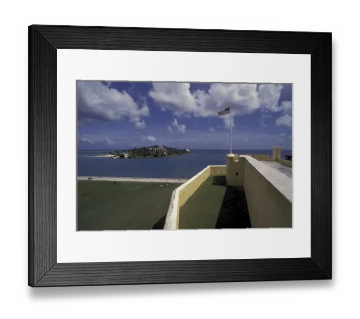 Framed Print : CARIBBEAN, USVI, Saint Croix, Port Alucroix US flag flying above Nat l Park Service building Framed Print : CARIBBEAN, USVI, Saint Croix, Port Alucroix US flag flying above Nat l Park Service building