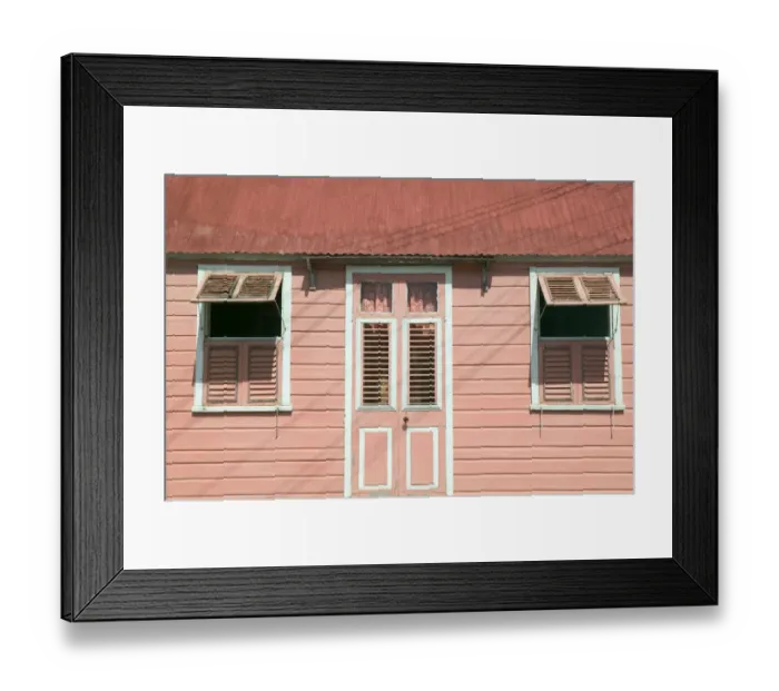 Framed Print : BARBADOS-West Coast-Six Mens: Fishermens Houses / Six Mens Bay Framed Print : BARBADOS-West Coast-Six Mens: Fishermens Houses / Six Mens Bay