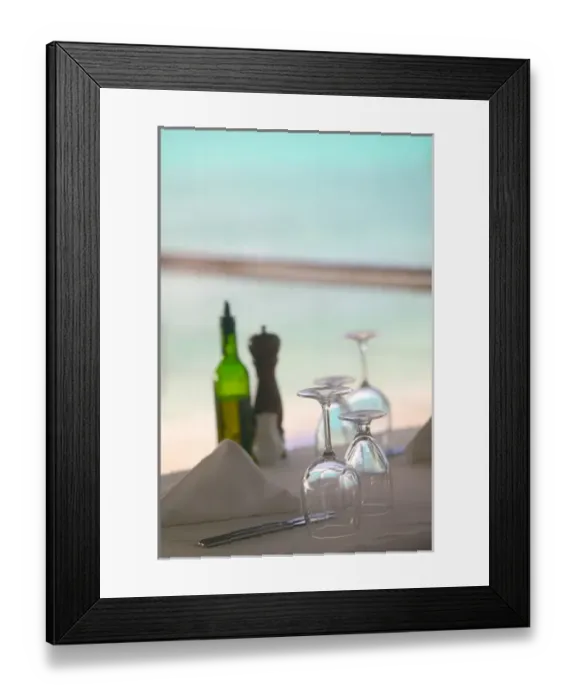 Framed Print : BARBADOS-West Coast-Mount Standfast: Table Setting  /  Lone Star Hotel & Restaurant