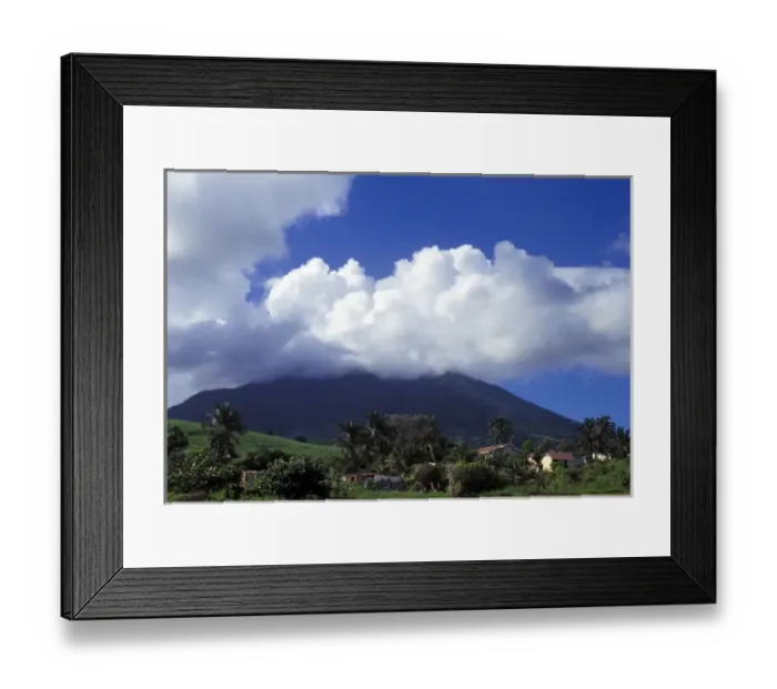 Framed Print : Caribbean, St. Kitts. Mt. Liamuiga (Mount Misery) 3, 792 ft