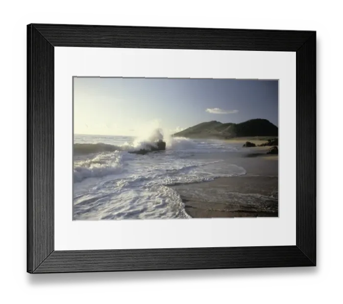 Framed Print : Caribbean, St. Kitts View of Atlantic Beach Framed Print : Caribbean, St. Kitts View of Atlantic Beach