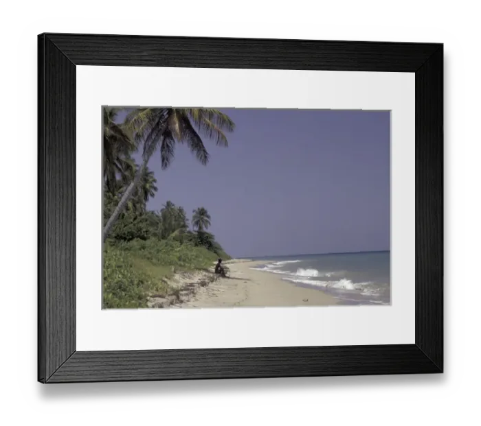 Framed Print : Caribbean, Nevis View of Pinney Beach Framed Print : Caribbean, Nevis View of Pinney Beach