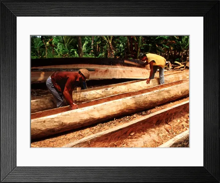 Framed Print : Making fishing boats. Dennery, St. Lucia Framed Print : Making fishing boats. Dennery, St. Lucia