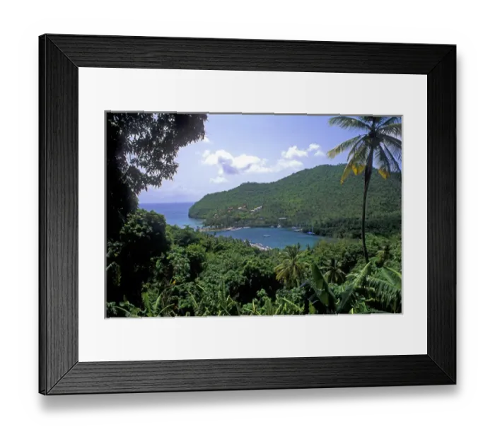Framed Print : Marigot Bay in St Lucia Framed Print : Marigot Bay in St Lucia