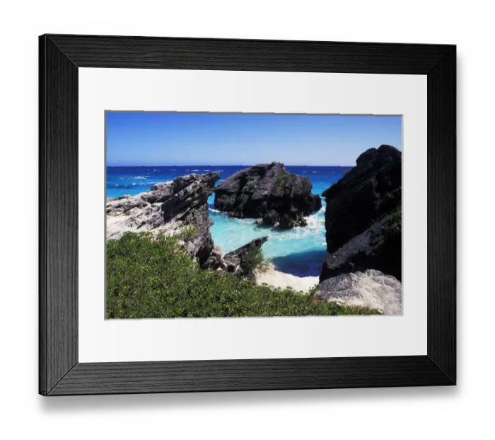 Framed Print : Beautiful beach at Jobsons Cove in Bermuda