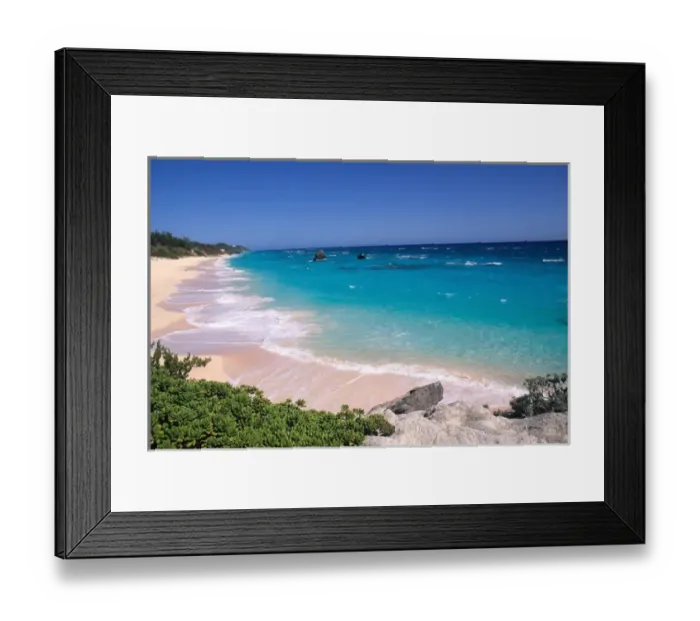 Framed Print : Pink sand beaches at Warwick Long Bay Bermuda Framed Print : Pink sand beaches at Warwick Long Bay Bermuda