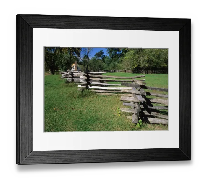 Framed Print : Split rail fence at Colonial Williamsburg in Virginia Framed Print : Split rail fence at Colonial Williamsburg in Virginia