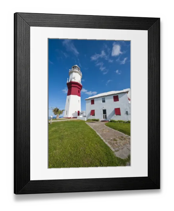 Framed Print : St. Davids Lighthouse near St. Georges, Bermuda