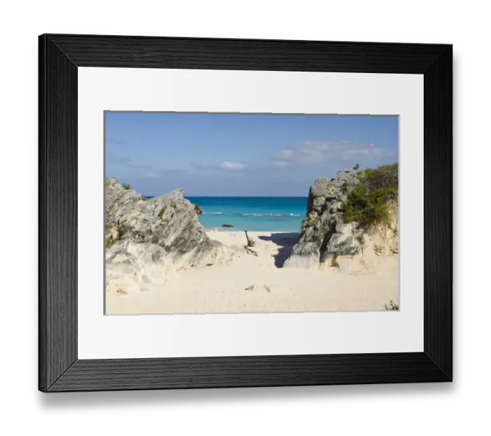 Framed Print : Stonehole Bay beach, Bermuda