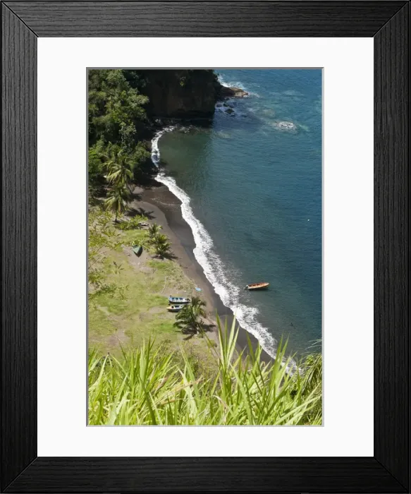 Framed Print : L Anse Mahaut Bay, St. Vincent & The Grenadines