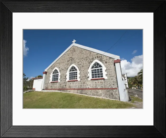Framed Print : Biabou, St. Vincent & The Grenadines. St. Matthews Anglican Church Framed Print : Biabou, St. Vincent & The Grenadines. St. Matthews Anglican Church