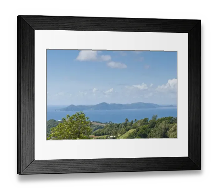 Framed Print : St. Vincent & The Grenadines. Bequia seen from St. Vincent