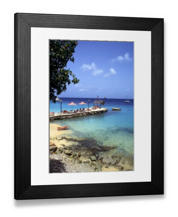 Framed Print : Tourists Relaxing Topless at Divi Flamingo in Bonaire Framed Print : Tourists Relaxing Topless at Divi Flamingo in Bonaire