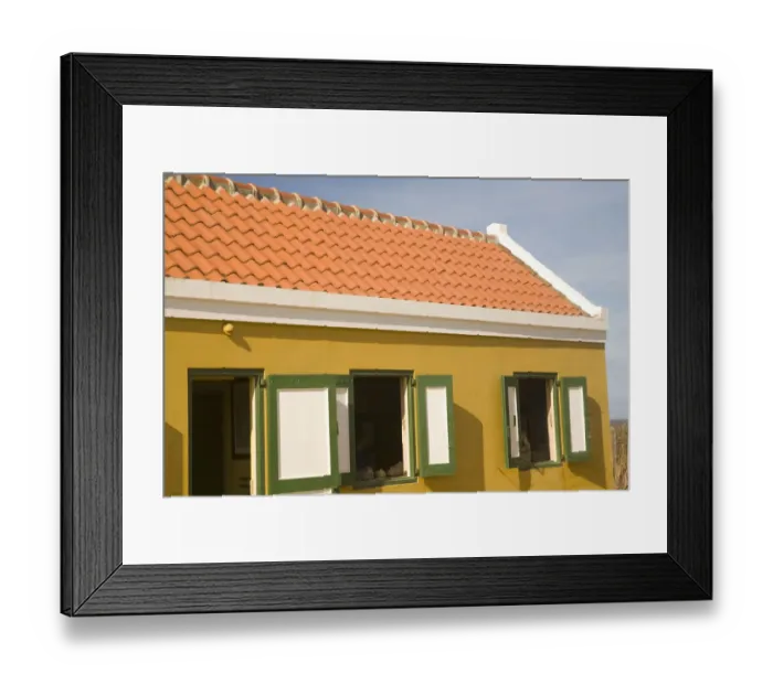 Framed Print : Caribbean, Netherlands Antilles, Bonaire. Traditional Dutch architecture, museum Framed Print : Caribbean, Netherlands Antilles, Bonaire. Traditional Dutch architecture, museum