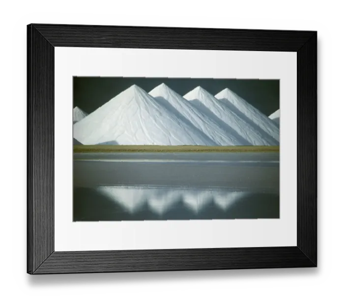 Framed Print : Bonaire, sea salt stacks, dry climate helps island produce salt