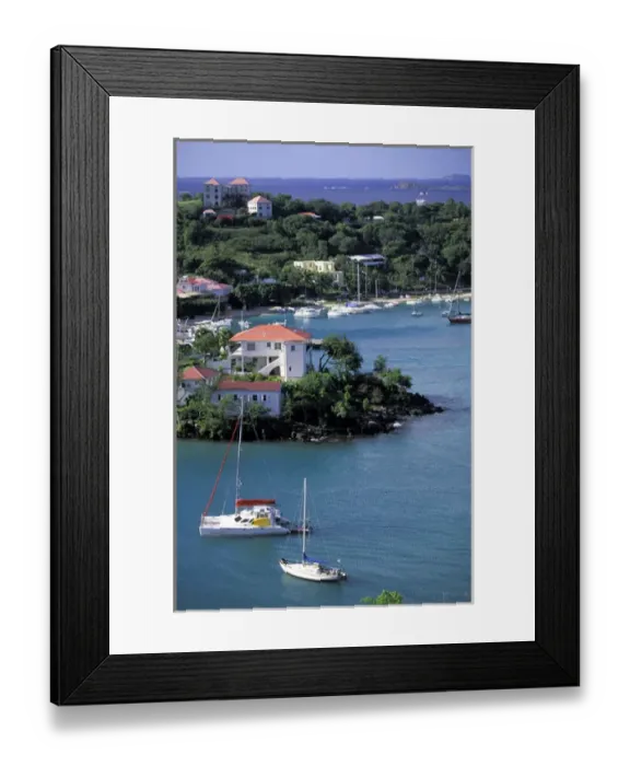 Framed Print : Caribbean, US Virgin Islands, St. John, Cruz Bay
