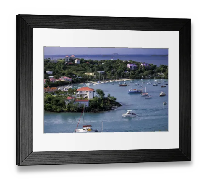 Framed Print : Caribbean, US Virgin Islands, St. John, Cruz Bay Framed Print : Caribbean, US Virgin Islands, St. John, Cruz Bay