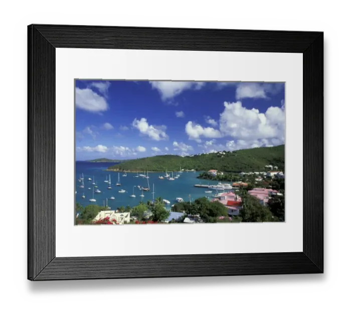 Framed Print : Caribbean, US Virgin Islands, St. John, Cruz Bay Framed Print : Caribbean, US Virgin Islands, St. John, Cruz Bay