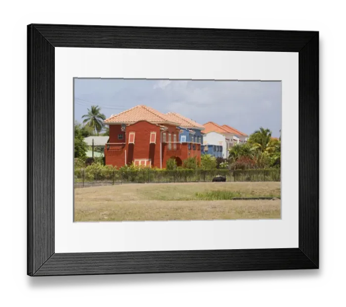 Framed Print : Caribbean - Tobago - Housing near Bon Accord Estate Framed Print : Caribbean - Tobago - Housing near Bon Accord Estate