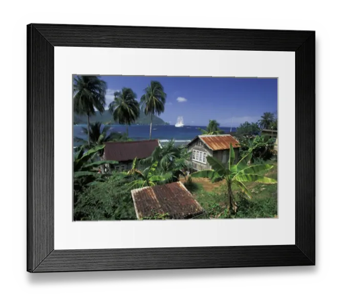 Framed Print : Caribbean, West Indies, Tobago. Man O War Bay