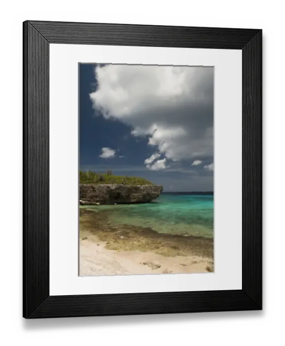 Framed Print : Beach Scene at Boca Slagbaai Slagbaai National Park BONAIRE, Netherlands Antilles Framed Print : Beach Scene at Boca Slagbaai Slagbaai National Park BONAIRE, Netherlands Antilles